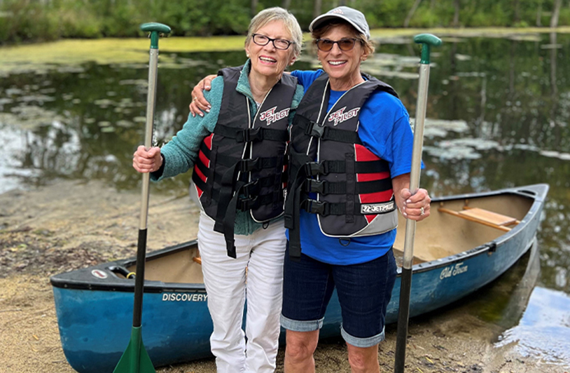 Active seniors canoeing at Ballard Glenn Independent Living