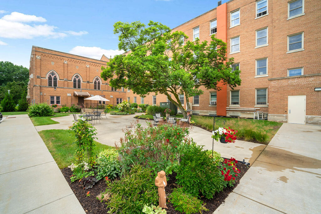Back Patio at Juniper Court Senior Living Community