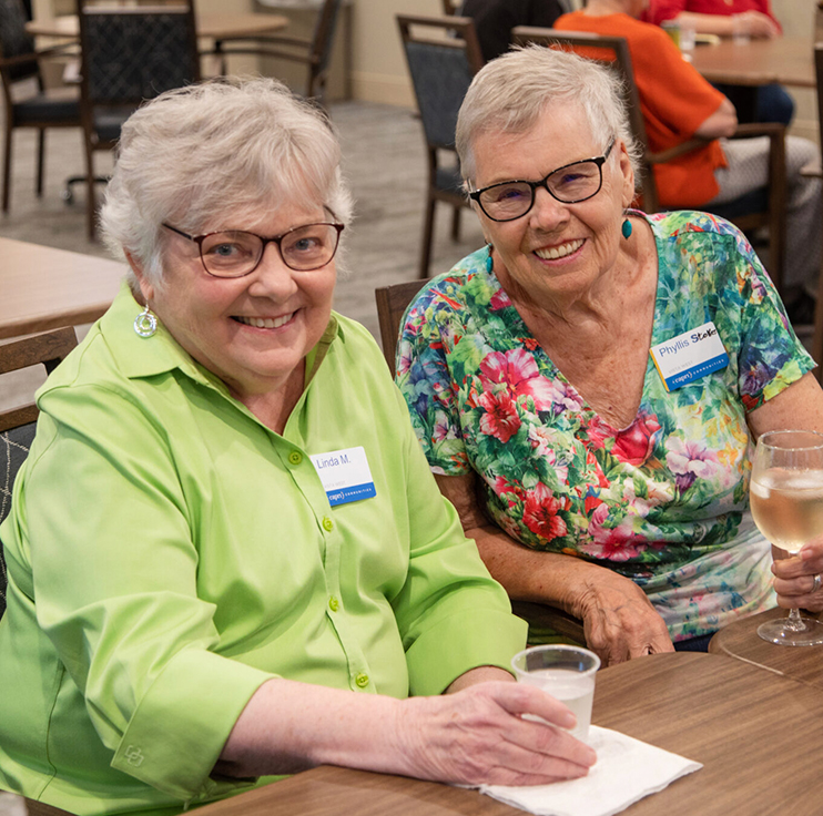 Seniors socializing at Ballard Glenn Independent Living Event