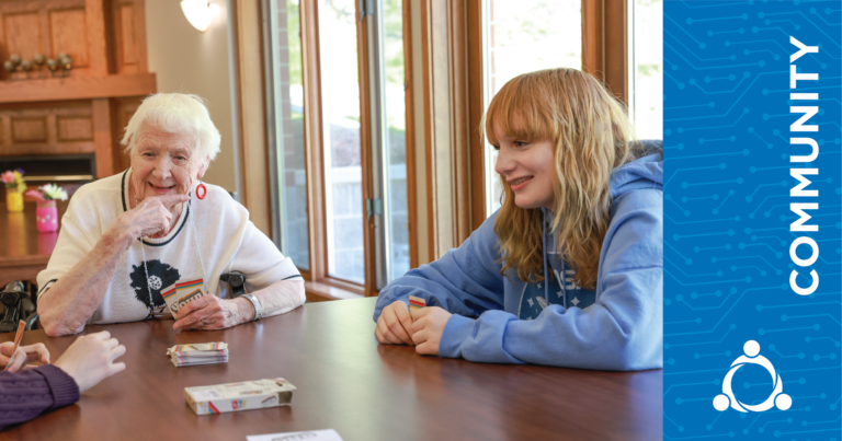 Volunteer with Senior Resident at Capri Communities