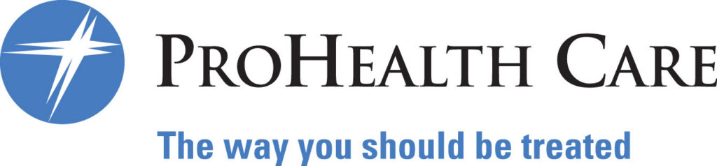 ProHealth Care logo with a blue circle containing a white starburst, black text reading ProHealth Care, and blue text below stating, The way you should be treated.