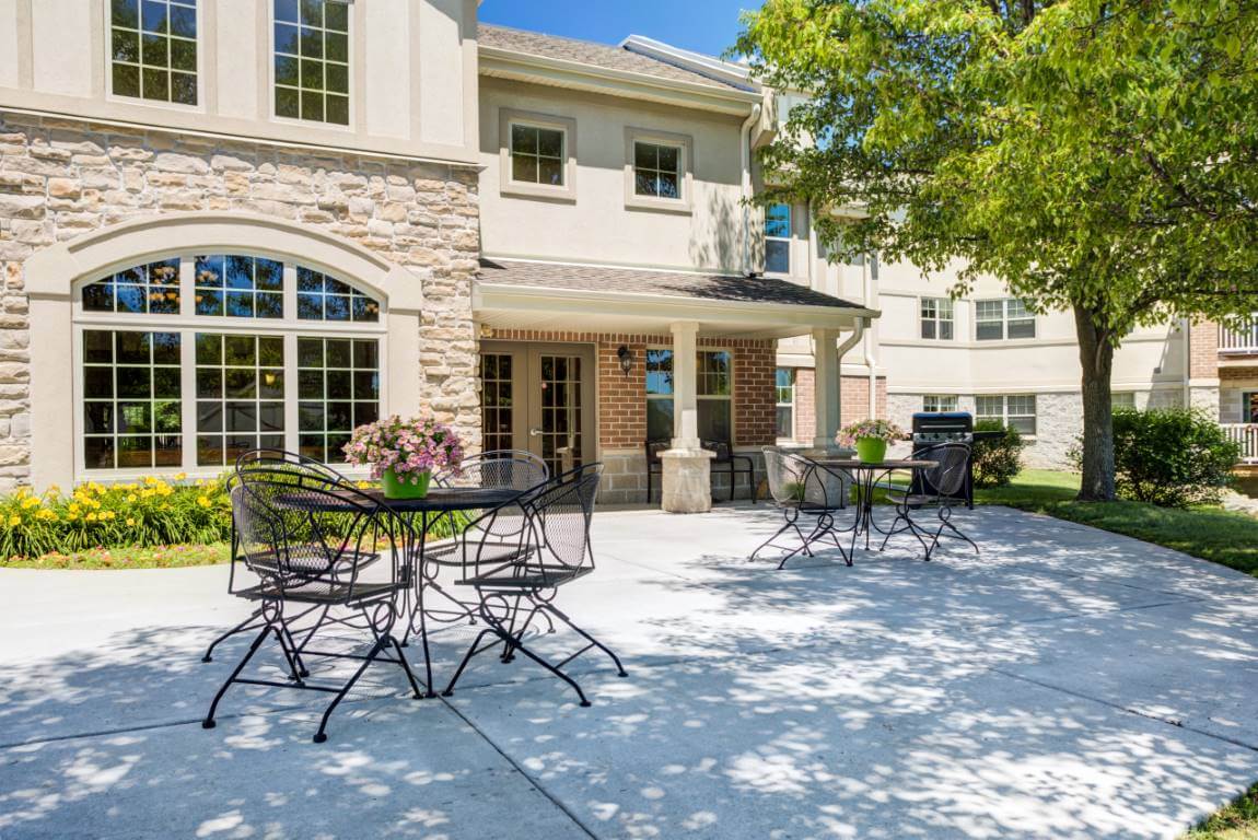 Outside Patio at Independent Living Community in Germantown, WI